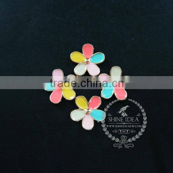 18mm mix color flower cabochon setting pendant charm DIY supplies findings 1800147