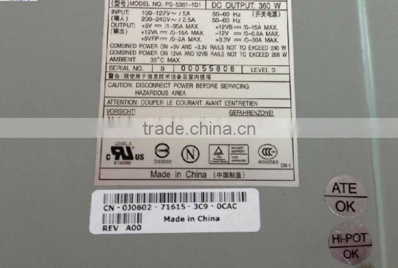 J0602 0J0602 CN-0J0602 PS-5361-1D1 Workstation Power Supply For 450 with warranty