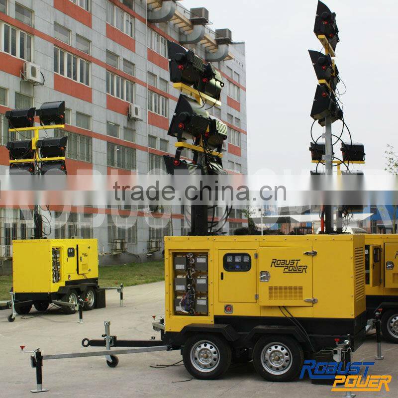 Trailer generator movable lighting tower RPLT8000