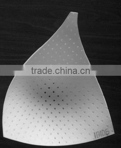 Triangle molded hard bra cup with hole 10106