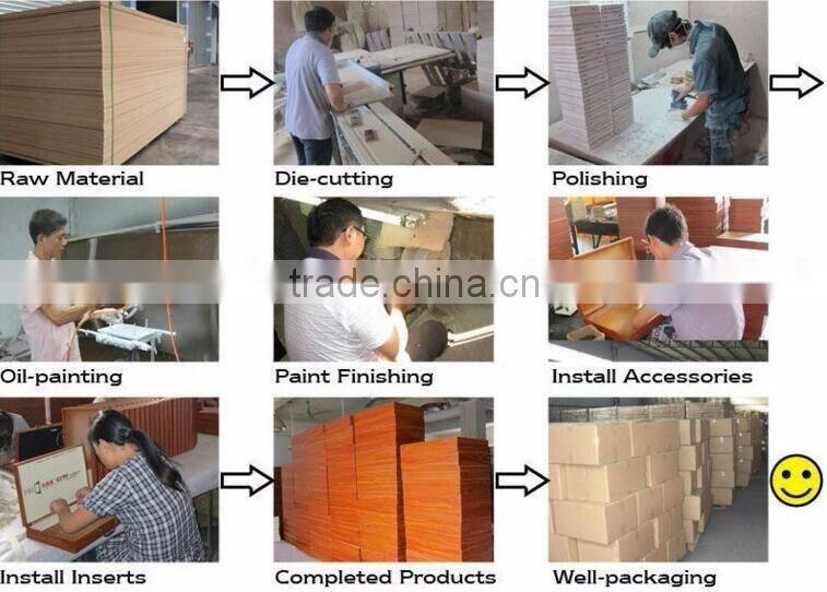 high quality black high glossy watch display with photo frame