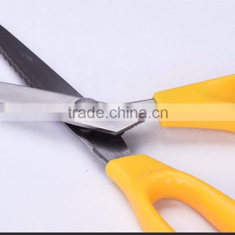 S45.2049Y-2016 New design high grade quality 9-1/2 pinking shears with colorful PP handle