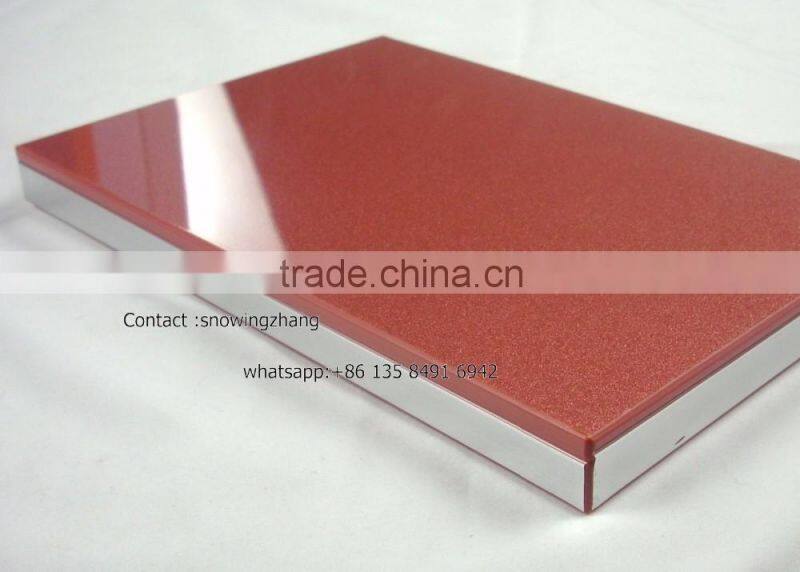 ST-C13 Shining red color kitchen cabinet doors panels uv mdf board