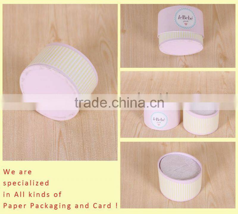 Fancy lid and tray round shaped wholesale jewelry box