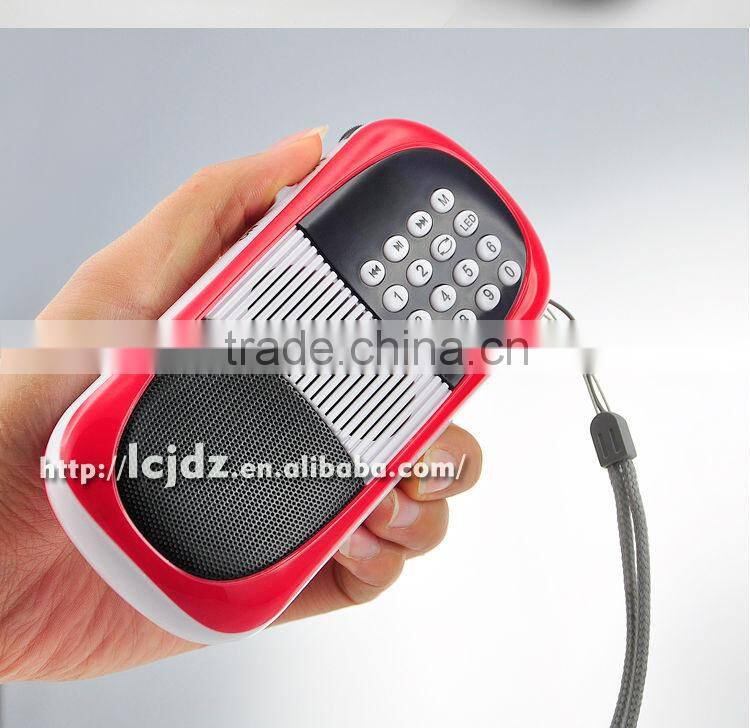 L-198AM portable mini MP3 player FM AM radio speaker