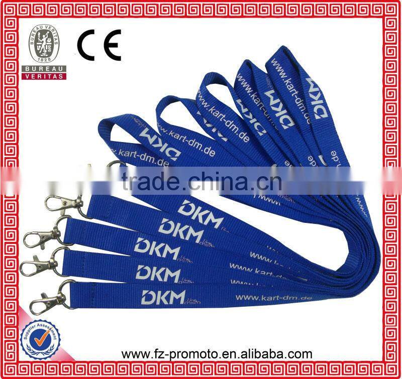 High quality promotional custom sublimation printed polyester neck lanyard for sale in 2016