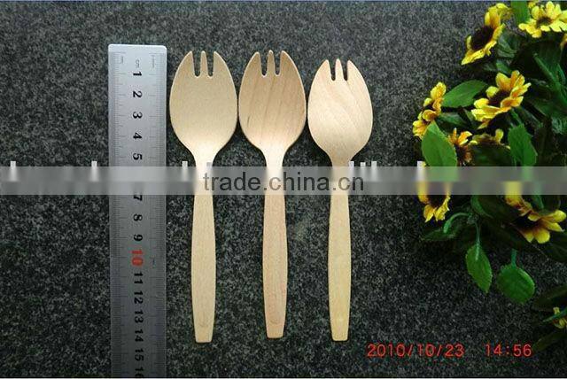 Disposable wooden spoon & fork