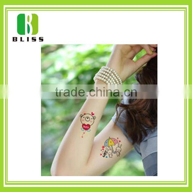 Popular Non-toxic Glitter fashion design skin safe water transfer body waterproof colorful temporary tattoo sticker