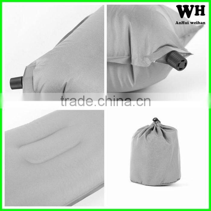 Good Quality Polyester Outdoor Inflatable Travel Pillow, Neck Pillow