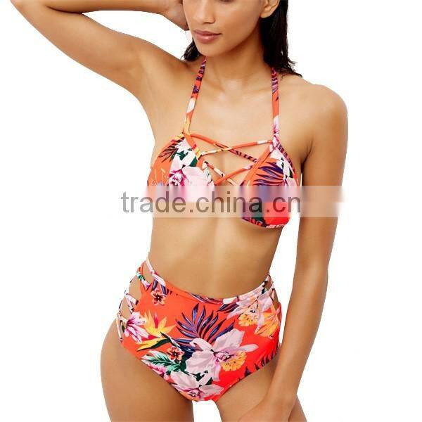 2017 Open hot sexy image photo image high waist swimwear