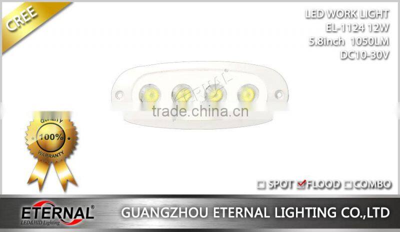 5.8in 12W mini light bar led work light for ATV UTV SUV offroad motorcycle powersports 4x4 racing marine boat flood beam lamp