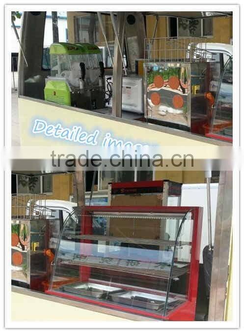 outdoor four wheels mobile coffee carts for sale