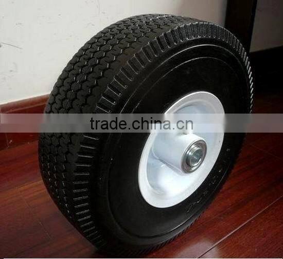 flat free solid pu foam rubber tires and wheels