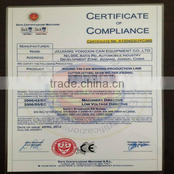 0.25-5L food round can capper machinery