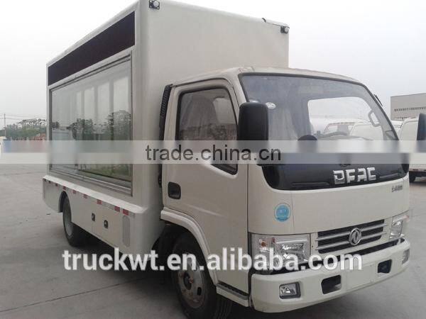 factory sale Euro4 diesel 95hp 4x2 two side mobile led truck