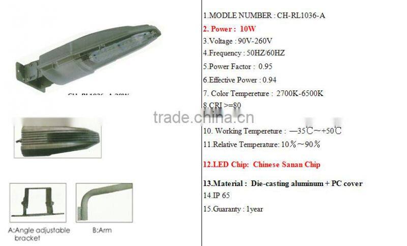 outdoor 10w/ 20w solar led street light