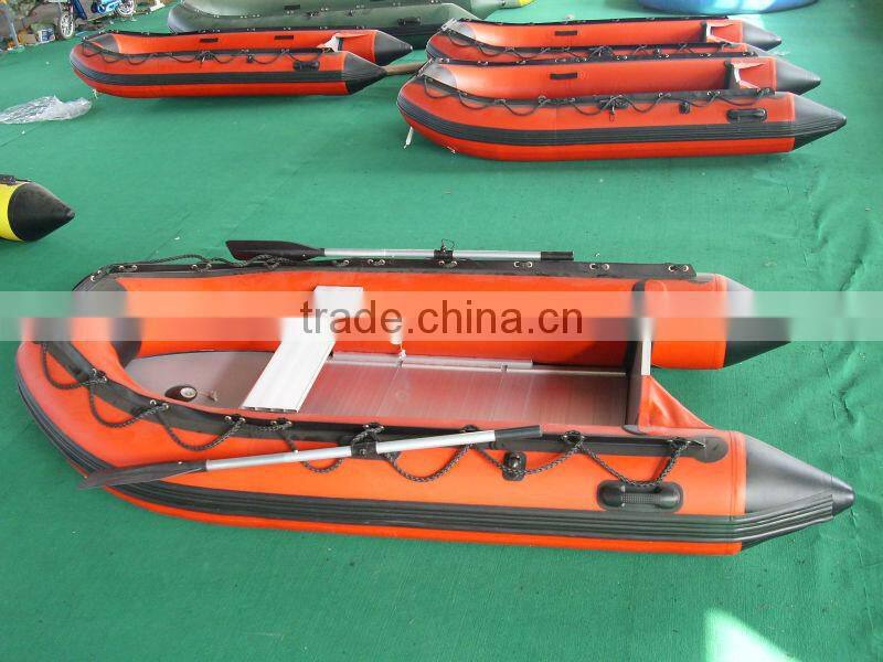 QingDao Airbeother pvc material aluminium floor high speed inflatable fishing boat