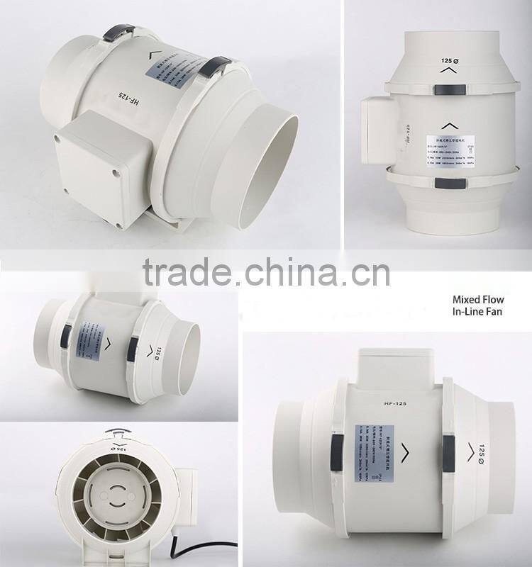 5 inch 2 Speed Control Mixed Flow In line Duct Fan