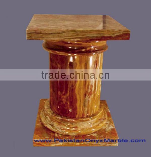 NATURAL DECORATIVE RED ONYX PEDESTALS COLLECTIONS