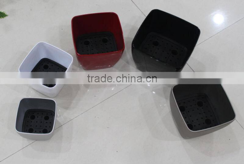 modern planting pot,plastic flowerpots,colored gardening pot