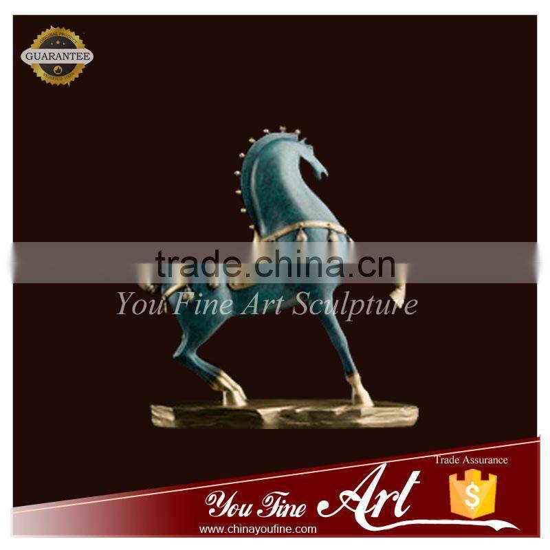 cast bronze jumping horse sculpture outdoor