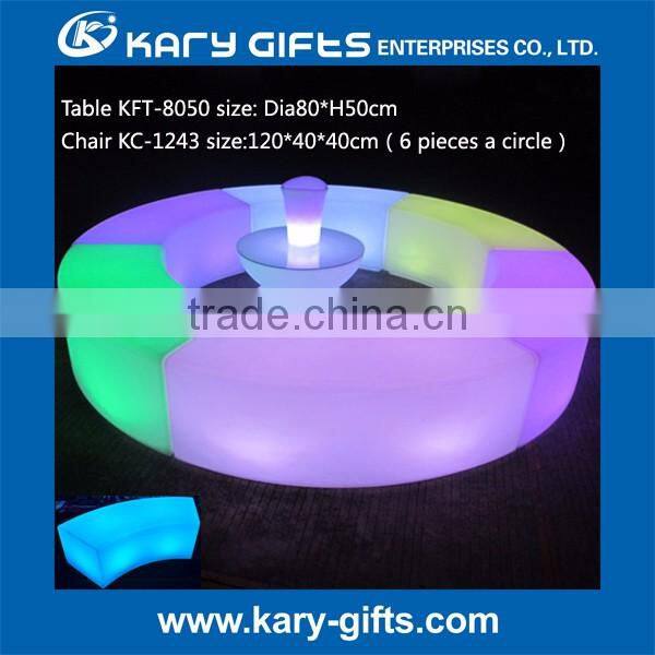 Lighted event furnitures LED Glowing home & garden table chairs for sale