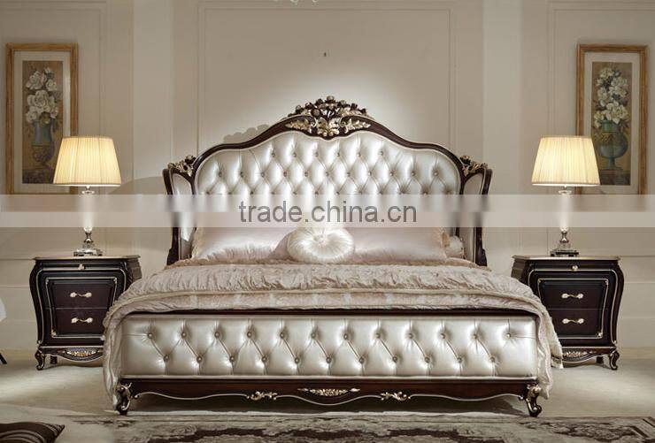 New design neoclassic bedroom furniture solid wood floral carving two sliding doors wardrobe