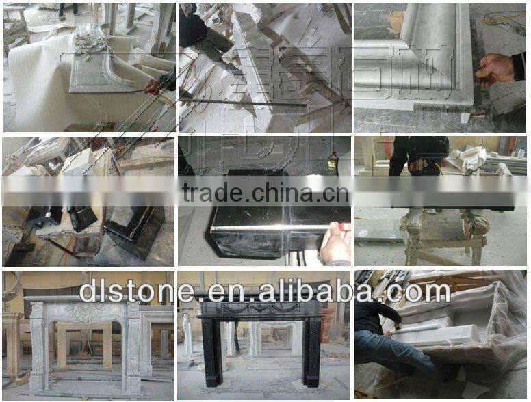 Indoor freestanding stone fireplace mantel with many colors valid