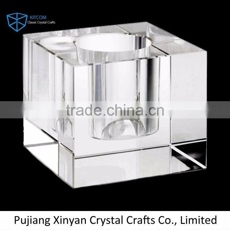 Newest sale trendy style crystal single candle holder from manufacturer