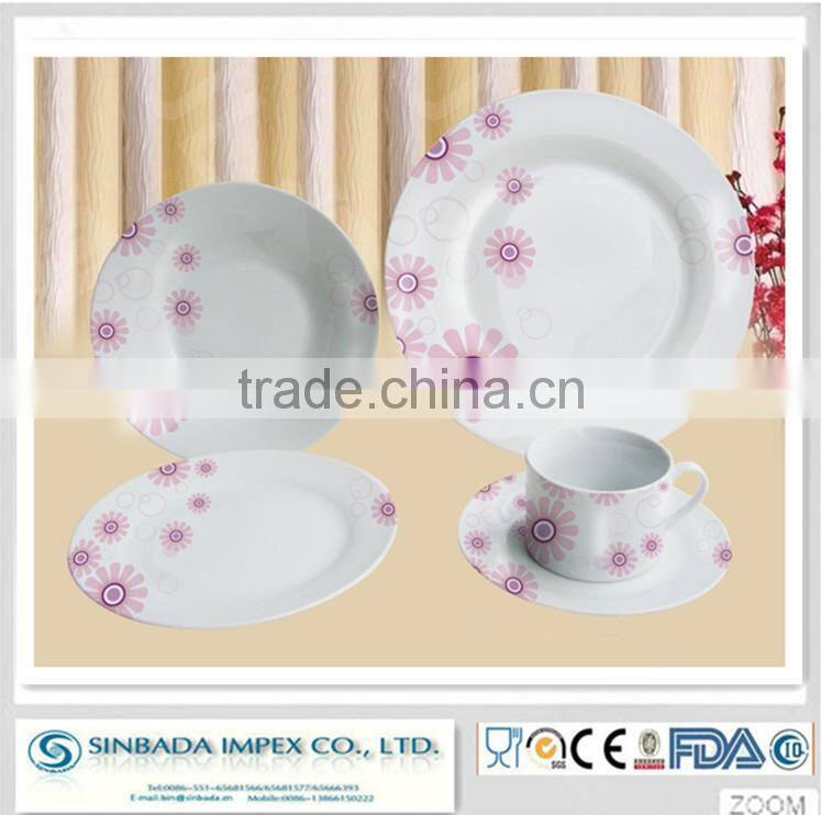 elegance fine porcelain dinner set with sgs certification