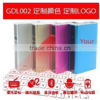 2015 Latest Four In One Laser Virtual Keyboard Bluetooth Wireless Keyboard With Speaker & Power Bank & Voice Guide Function