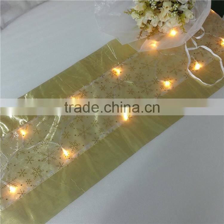 SparklingTable Runners Lights/safety lights for runners/led light for runners/table cover with led light/christmas table runner