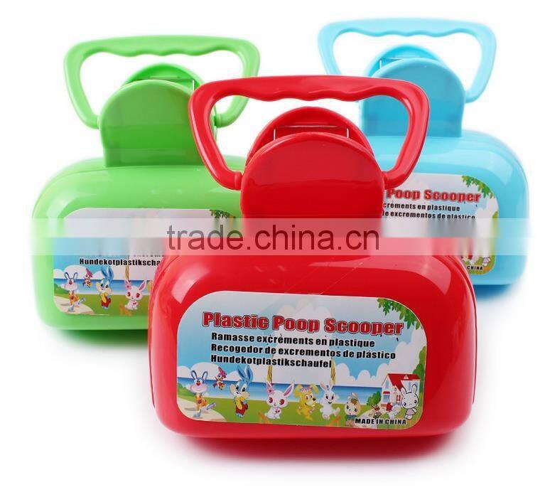 hot sale wholesale multicolor plastic portable pet dog poop scooper