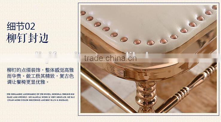 quality polished rose golden stainless steel luxury modern chiavari tiffany chair LQ-SSC001R