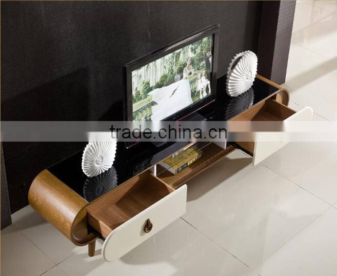 Modern Marble Top Wood TV Stand