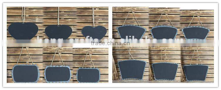 Garden Decoration Small Heart Shaped Metal Blackboard