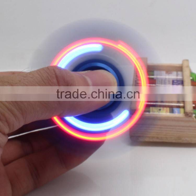 LED Light Fidget Spinner aluminum light spinner toy Adult fidget toys flashing led hand spinner