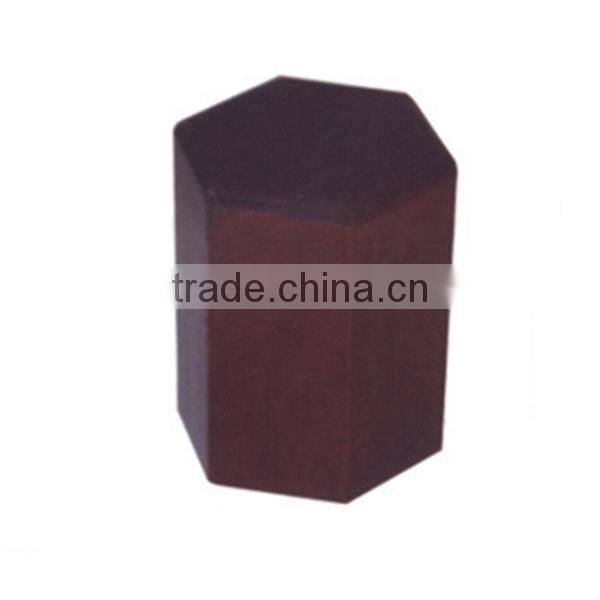 Hexagon shape of cremation wooden urns for ashes