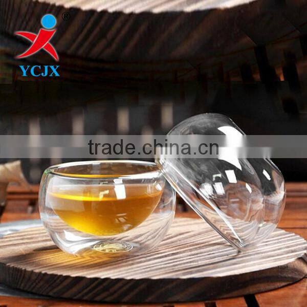 80ML CLEAR BOROSILICATE GLASS DOUBLE WAll TEA CUPS