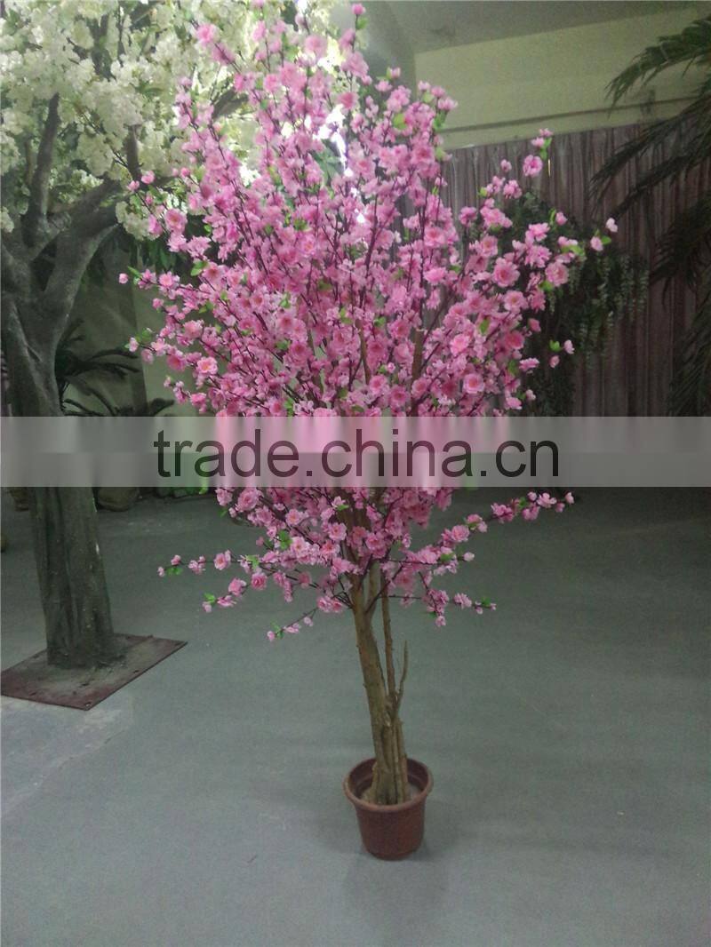 Y15 Large outdoor artificial peach blossom tree with real touch silk peach flower