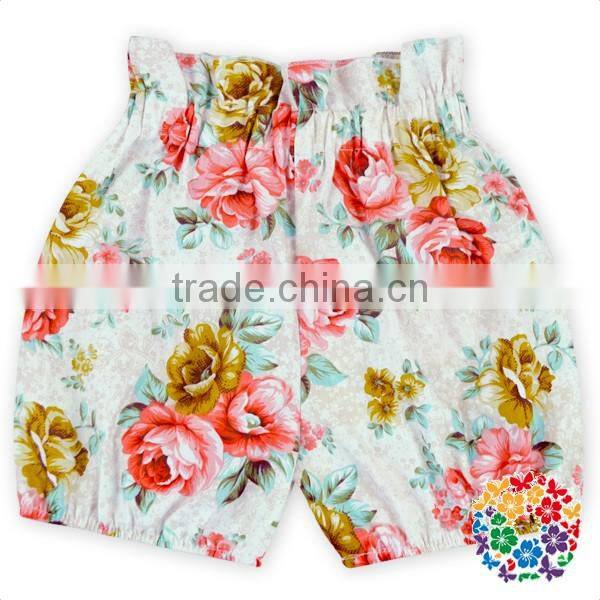 2016 newborn baby girl clothes sweet floral print high wasit candy bubble summer shorts