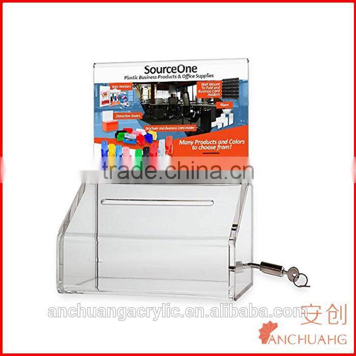 Large Acrylic Mail Box Collection/Donation Boxes with Key