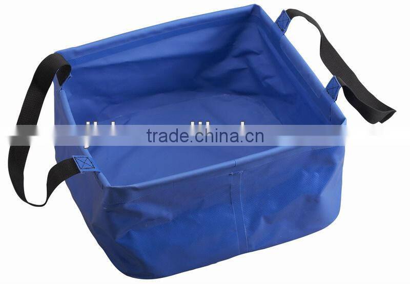 Super quality Camping Blue Folding Plastic Water Bucket 98012