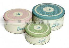 Cream 2pc Storage Cake Tin