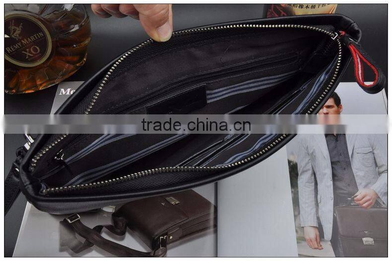 Men's Leather Handbag Genuine Leather Hand Bag Clutch bag top grain leather