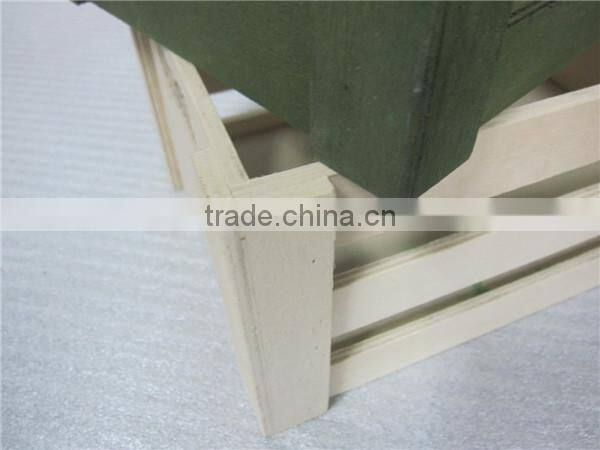 Green color plywood wooden crate for milk friut