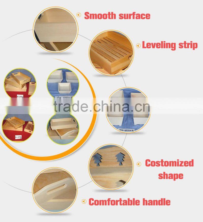 Multiple size custom environmental square wooden tray with 7 years experience