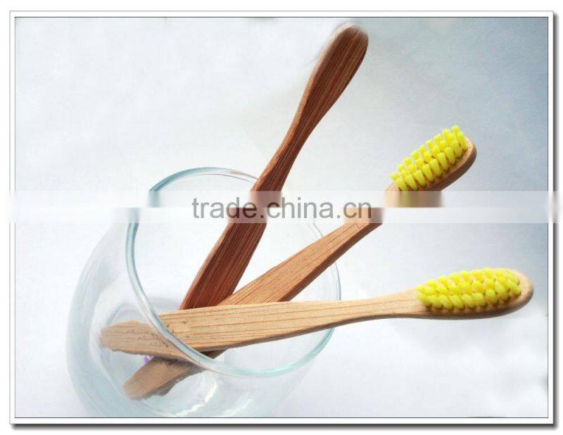 NEW STYLE oval soft bristle bamboo toothbrush for kids and adults