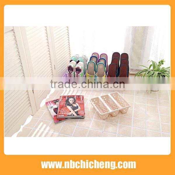 Saving Room Cheap Plastic Portable Cubby Shoe Rack