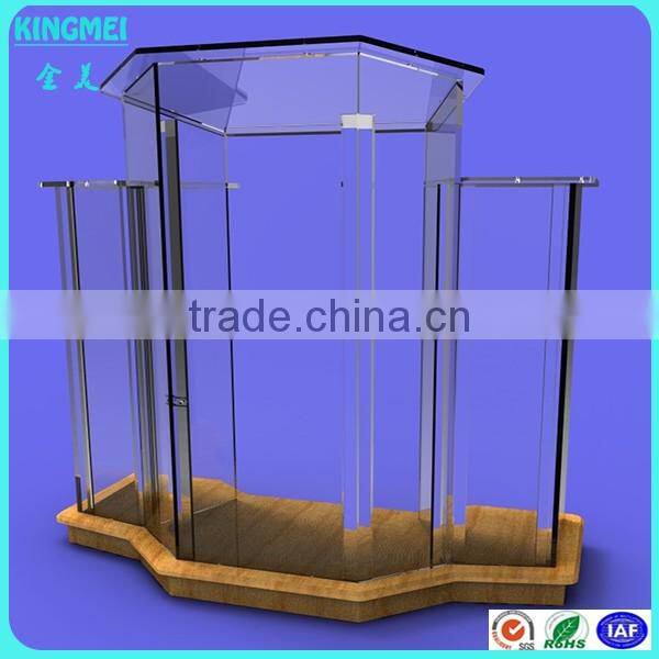 china factory custom coffee color acrylic single book display stand and holder